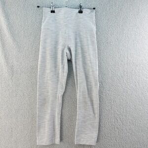 Lululemon Gray Womans S Striped High Rise‎ Yoga Pants Athletic Leggings Stretch